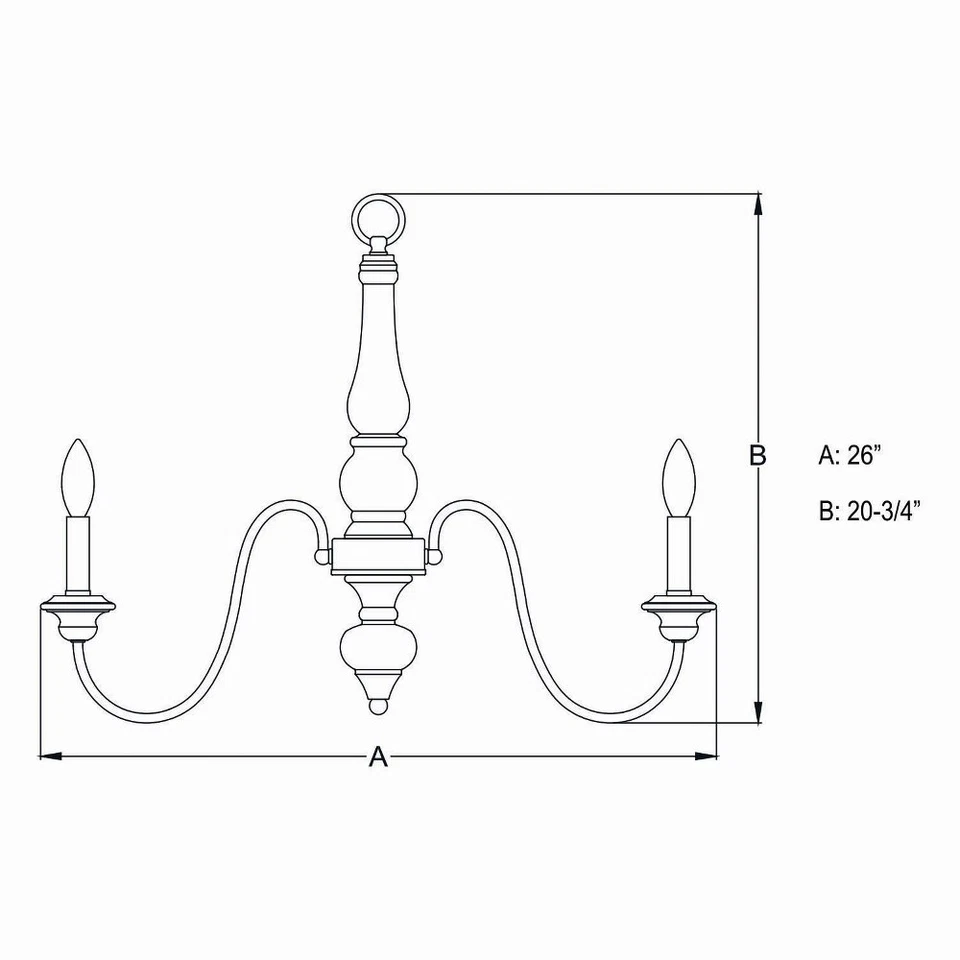Lámpara de araña Georgetown de 6 luces estilo granja y vela de 20,75 pulgadas de alto Foto 4 de 4