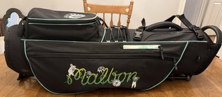 Malbon Grateful Dead Stand Golf Bag Black/Green 4 way Divider