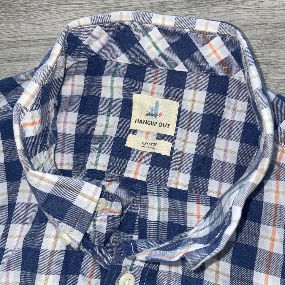 Johnnie O Men’s Size XXL Plaid Long Sleeve Button Down Dress Shirt JMWL4560 Wake - Image 3 of 4