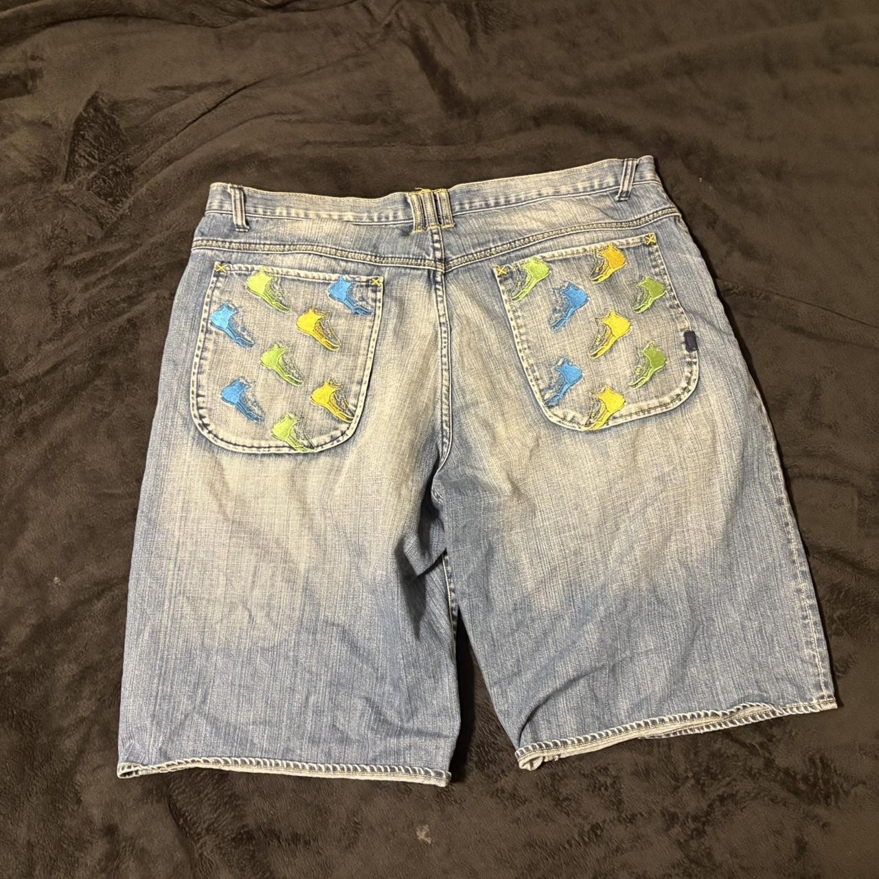 Men’s Air Jordan Retro III Shorts Blue Jean Denim Sz 42 Vintage Baggy Y2K