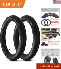 2-Pack 3.00/3.50-14 90/100-14 Dirt Bike Inner Tubes with TR4 Straight Valve, ...
