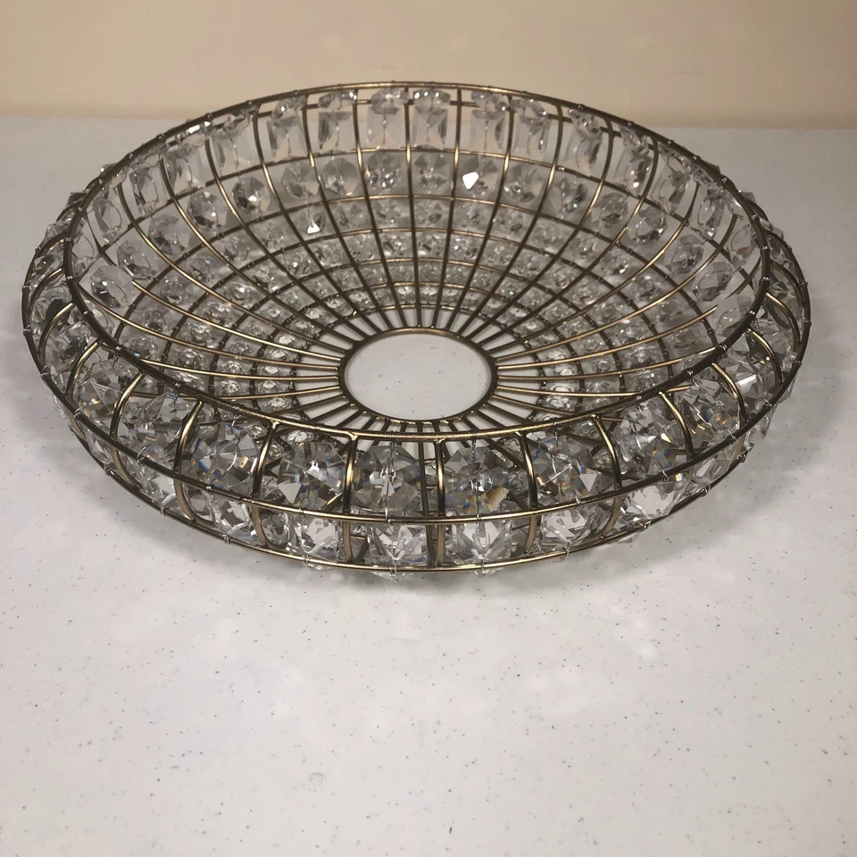 Ballard Designs Lighting Chandelier Handmade Crystal Lucille Ceiling Mount Flush - Image 4 of 4