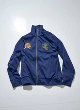 SAMURAI JEANS（Samurai Club）Track jacket Jersey Tiger embroidery badge thick Navy
