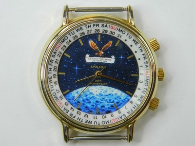 NICE APOLLO 11 30TH ANNIVERSARY QUARTZ MENS WATCH - NEW BATTERY - RUNS GREAT