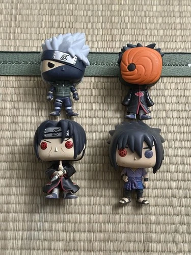 Naruto Funko Pop LOT OF 4 Itachi Sasuke Obito Tobi Kakashi