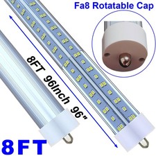 25PC 144W T8 8FT FA8 Single Pin Led Tube Light Bulbs 144 8' LED Shop Light 6500K