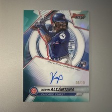 Topps Bowman's Best 2025 Kevin Alcántara Auto Teal /15 Cubs MLB Rookie