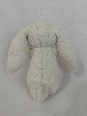 Jellycat Plush Small White Bashful Bunny W/Pink Present Retired