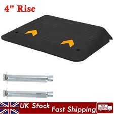 4'' Rise Doorways Rubber Threshold Ramp Portable Non Slip Curb Wheelchair Ramps
