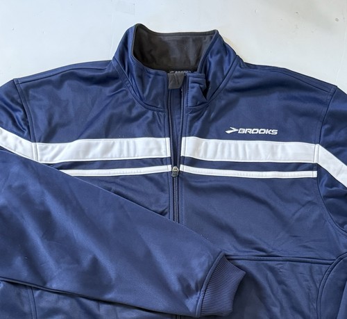 Brooks Equilibrium Technology Tienken II Mens Jacket Navy Blue Size Medium - Picture 3 of 13