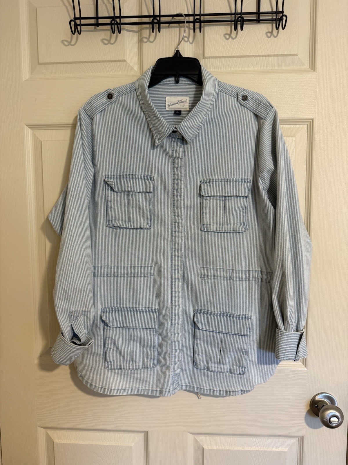 Universal Thread Women’s Utility Jacket  Striped … - image 5