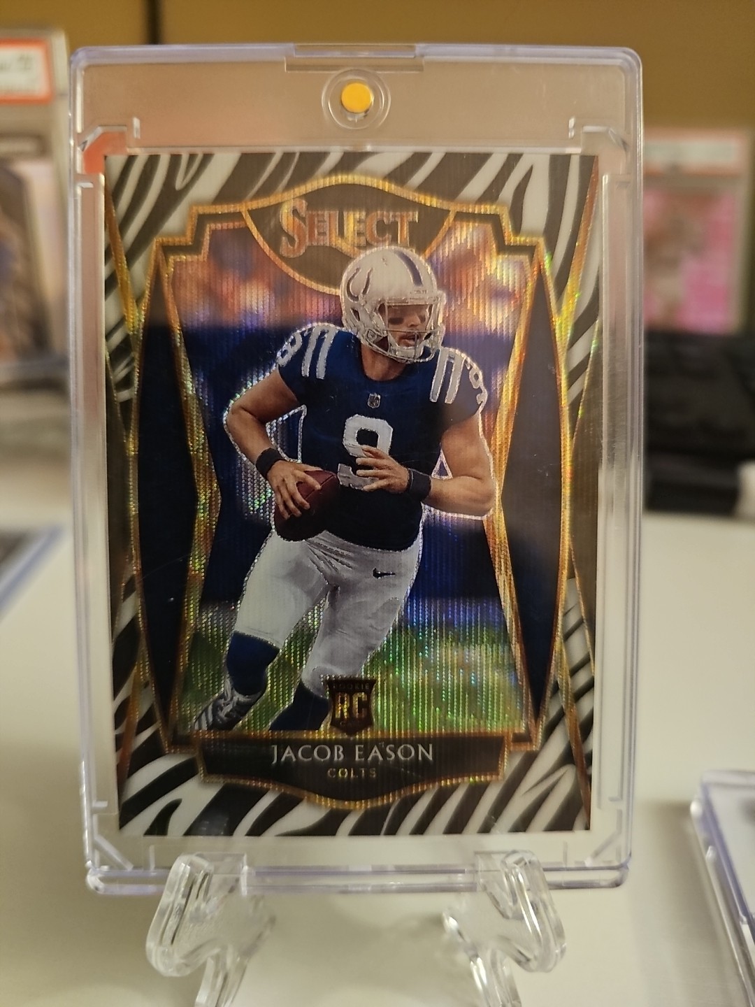 2020 Panini Select - Premier Level Jacob Eason #148 ZEBRA! FULL CARD (RC) SSP!!