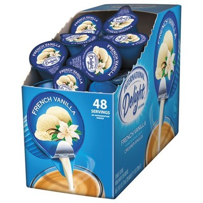 International Delight Coffee Creamer, French Vanilla, 0.44oz Cups, 48/Box