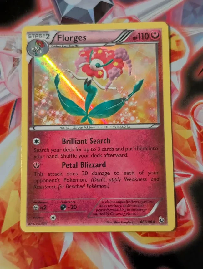 Florges 66/106 Holo Rare XY - Flashfire Pokémon Card Tcg LP Ship Now 2014