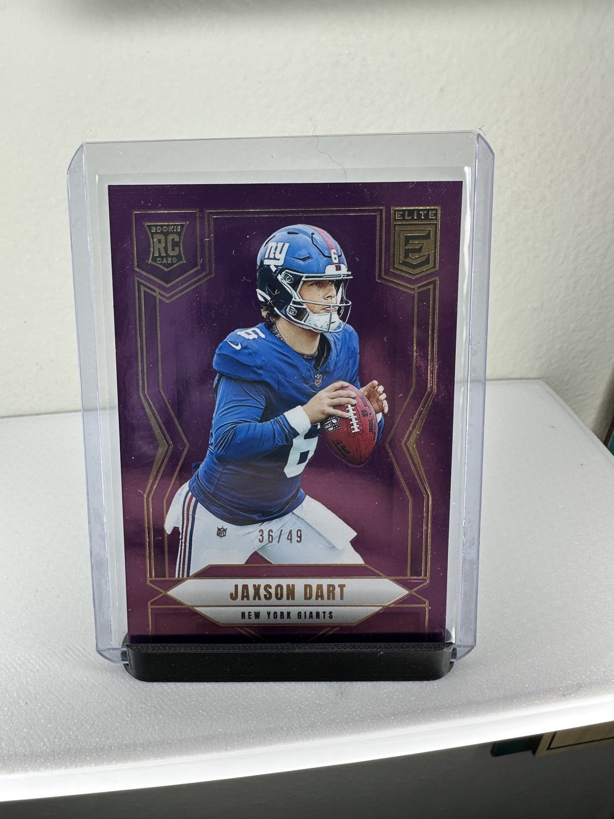 JAXSON DART 2025 PANINI DONRUSS ELITE #103 ROOKIE ROOKIE PURPLE RC 1/49 GIANTS