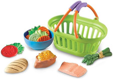 New Sprouts Healthy Dinner, Pretend Play Food Set, Kitchen Toys, 14 Piece Set, A
