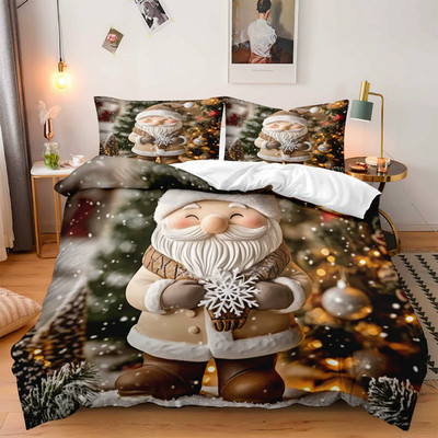 06* Christmas Bettwäsche Set mit Hinzufügbaren Namen Festliche Schlafzimmer Deko