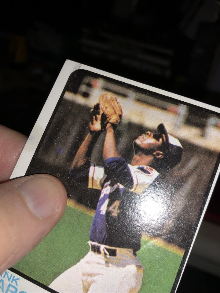 1973 Topps - #100 Hank Aaron y 1976 Topps - #412 líderes de carreras impulsadas de todos los tiempos Foto 4 de 4