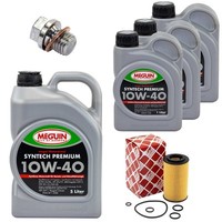 MotoröL Filter Set SAE 10W-40 Meguin 8 Liter + Schraube FüR Mercedes E-Klasse