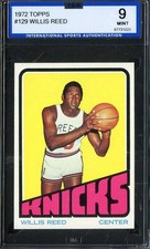 1972-73 TOPPS #129 WILLIS REED ISA 9 KNICKS HOF *ADT5714
