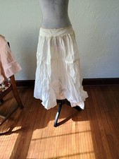 VINTAGE WEDDING DRESS SLIP ELASTIC WAIST STIFF CRINOLINE M  1