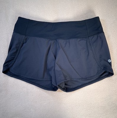 Lululemon Speed Up Shorts Womens 6 Black Lined 2.5'' Inseam Running Lightweight 