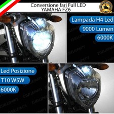 FARO A LED YAMAHA FZ6 ANABBAGLIANTE ABBAGLIANTE H4 LED POSIZIONE T10 6000K