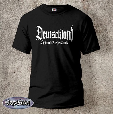 Deutschland Shirt deutsch T Shirt Heimat Liebe Stolz Spruch Kult Germany S-5XL