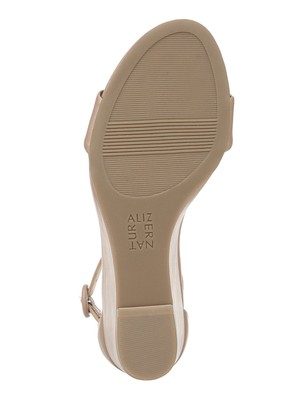 NATURALIZER Womens Gray Arch Support Comfort London Round Toe Wedge Sandals 11 M