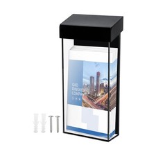 Outdoor Brochure Holder, 4 x 9 Inch Waterproof Wall Mount Literature Box with...