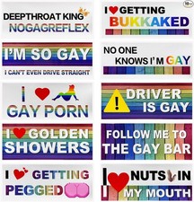 10PCS Bumper Decals Funny Stickers, Rainbow Bumper Prank Car Stickers Style 2