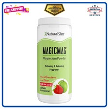 NaturalSlim MagicMag Magnesium Citrate Powder, Strawberry Lemon, 8 oz