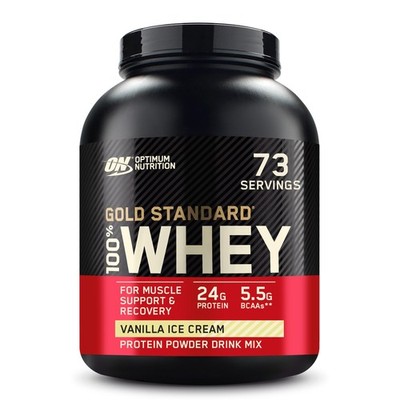 Optimum Nutrition Gold Standard 100% Whey - Vanilla Ice Cream, 5lbs - Exp. 6/26