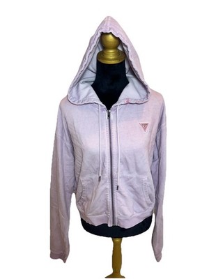Vintage GUESS Size L Established 1981 Full zip Hoodie Woman s Light Purple