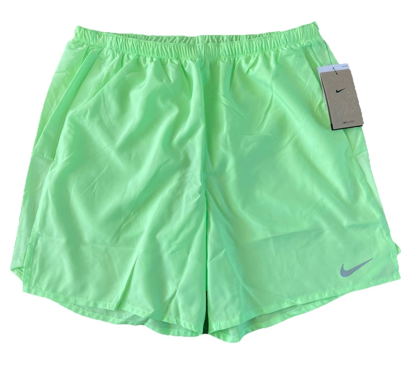 Nike Dri-Fit Challenger Shorts Size Large Lined Volt Sports Running CZ9066 337