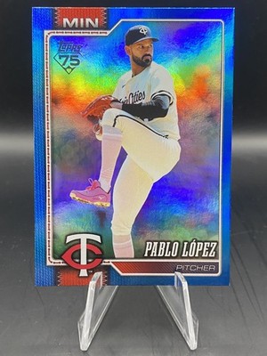 2026 Topps Series 2 - Pablo López #509 Blue Rainbow Foil /150 - Minnesota Twins