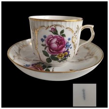   KPM Sammeltasse Blumenmalerei 1849 - 1870