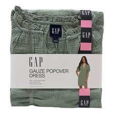 Gap Women's Lightweight & Breathable 100% Cotton Gauze Pop-Over Dress (XS)