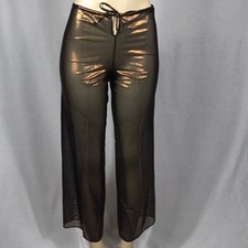 Zuliana Size M/L Metallic Bronze Mesh Tie Pants, Made in USA. New With Tags.