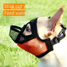 Dog Mesh Muzzle Adjustable Anti-Eating Dog Anti-Biting Muzzle Drinkable