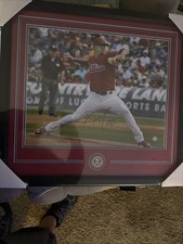Framed 24x26 Vince Velazquez Phillies Autographed Photo W/ COA