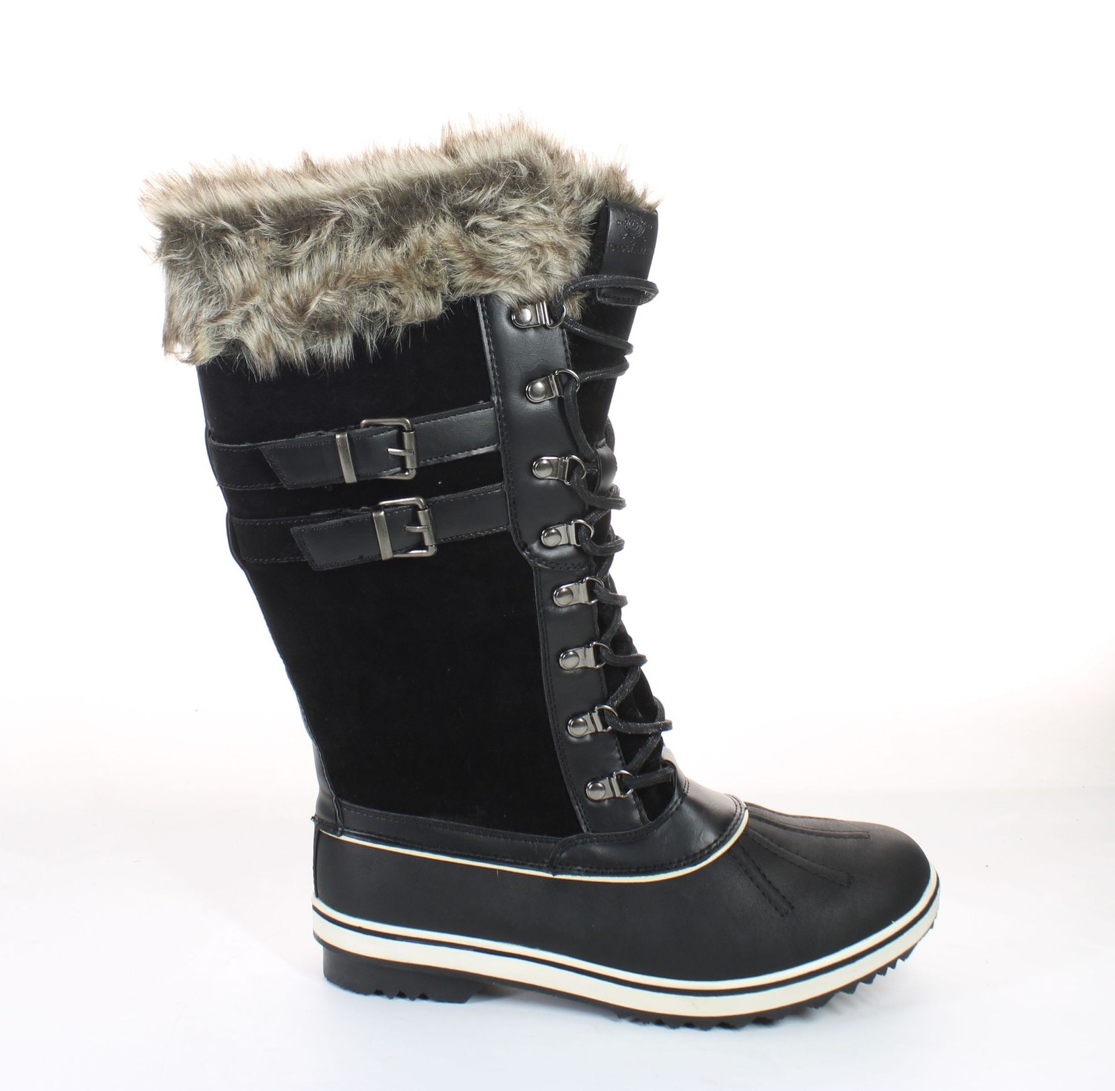 Global Win Womens Black Snow Boots Size 11 (7359510)