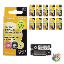 Casio TR-18RD-3P Red Ink Ribbon Cassette CW Disc Printer set of 10