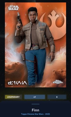 Finn - Aurebesh SP Orange 25cc - Star Wars Card Trader Topps Chrome 2025