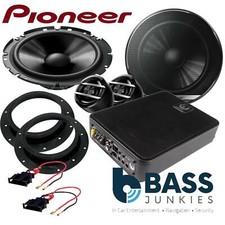 VW Transporter T6 Pioneer Front Door Comp Car Speakers & 300 Watts Underseat Sub