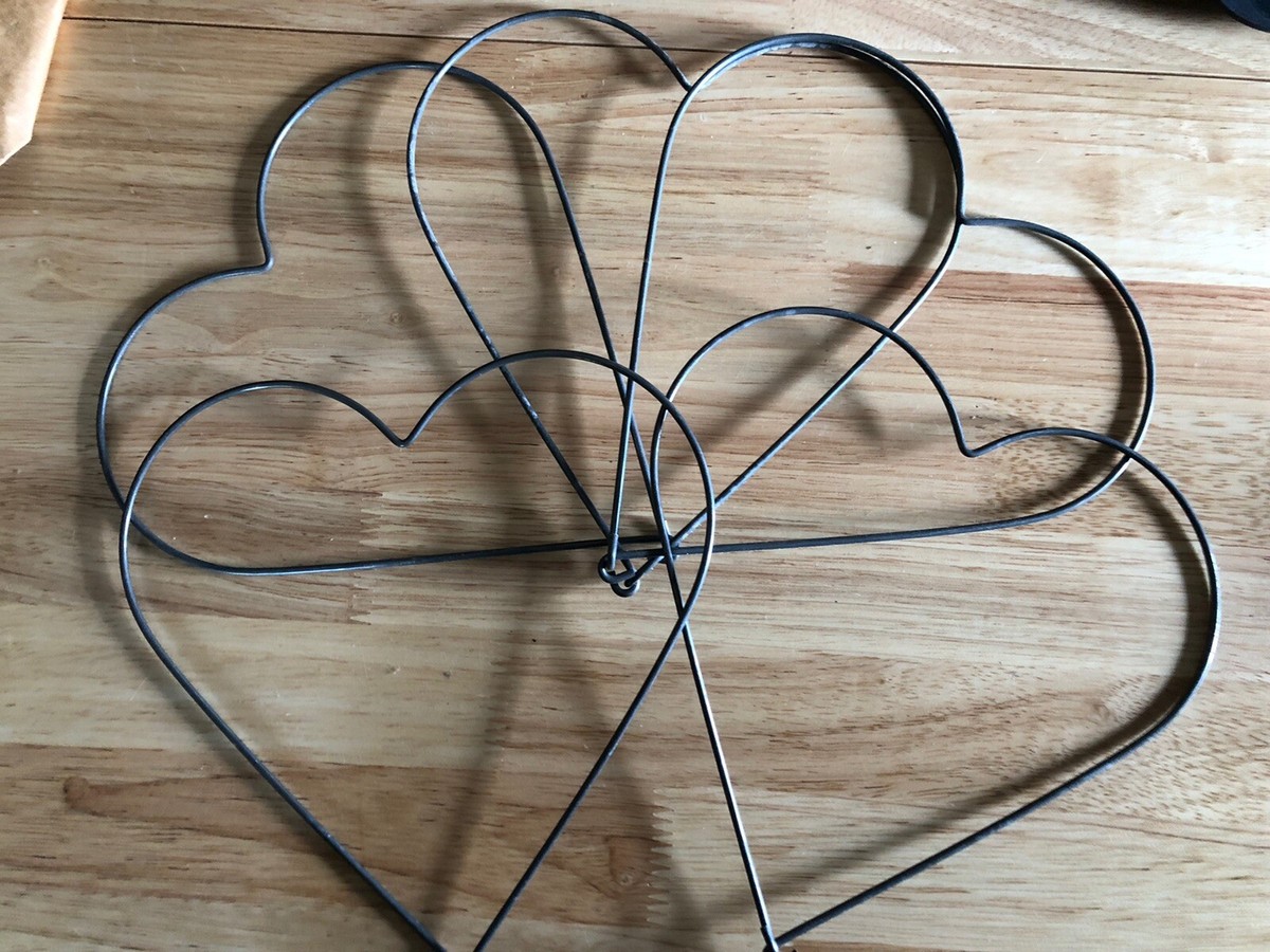 Shaped Wire Heart Metal Wire Wreath Frame Heart Shaped Metal