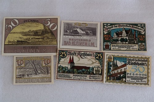 GERMANY KLEINEN + KIRCHAIN - 6 BANKNOTES B38 #685