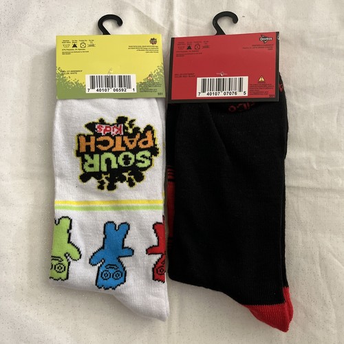 2 prs Calcetines Para Hombre Novedad PARCHE AGRIO NIÑOS Y DORITOS talla 6-12 NUEVO - Imagen 2 de 2
