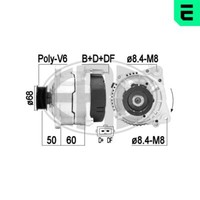 ERA Lichtmaschine Generator 120A 14V FüR VW Transporter IV Bus 2.5 TDI 2.4 D