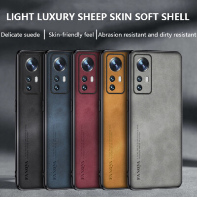 For Xiaomi Mi 12 15 17Pro Poco F7 X7 Pro Sheepskin Leather Phone Case Back Cover